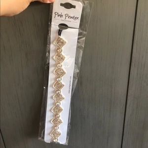 Pink pewter headband bundle.